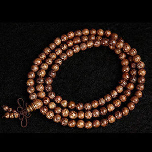 Bracelet chapelet perles en bois effet naturel (2 formats disponibles)-Bracelet-Pause Karma