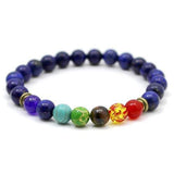 Bracelet des 7 chakras (existe en 8 coloris)-Bracelet-violet-Pause Karma