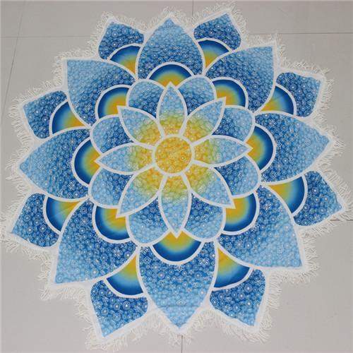 Tapis de méditation lotus (2 coloris au choix)-Tapis de méditation-bleu-Pause Karma