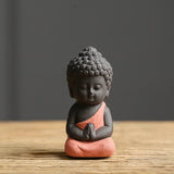 Statuette Bouddha en céramique (existe en plusieurs 4 coloris)