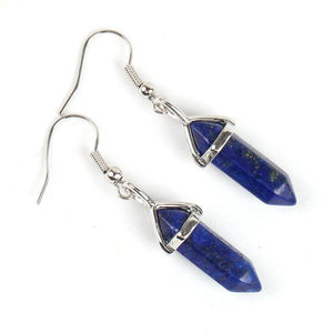Boucles d'oreilles en pierres naturelles Lapis Lazuli-boucles d'oreilles-Pause Karma