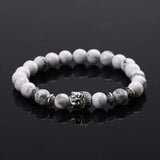 Bracelet Bouddha (existe en 5 coloris)-Bracelet-blanc-Pause Karma