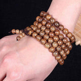 Bracelet chapelet perles en bois effet naturel (2 formats disponibles)-Bracelet-Pause Karma