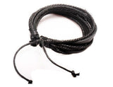 Bracelet en cuir noir ou marron (existe en 2 coloris)-Bracelet-marron-Pause Karma