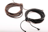 Bracelet en cuir noir ou marron (existe en 2 coloris)-Bracelet-marron-Pause Karma