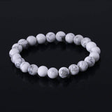 Bracelet en pierres naturelles (existe en 5 coloris)-Bracelet-blanc-Pause Karma