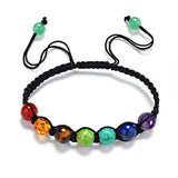 Bracelet tissé chakra (3 formats sont disponibles)-Bracelet-8mm-Pause Karma