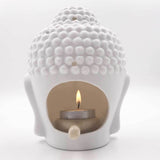 Brûle-parfum tête de bouddha en céramique (2 coloris au choix)-Figurine-Pause Karma