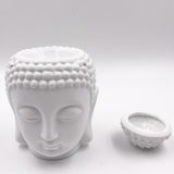 Brûle-parfum tête de bouddha en céramique (2 coloris au choix)-Figurine-Pause Karma