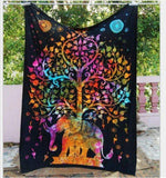 Tenture arbre-éléphant (existe en 2 coloris)-tenture-multicolore-Pause Karma